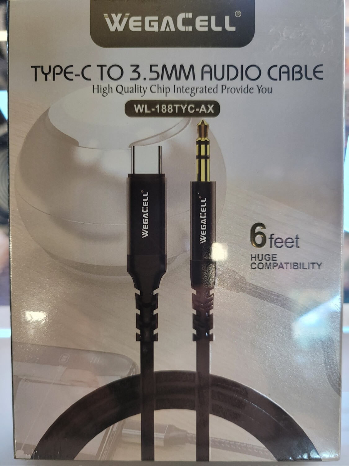 6FT TYPE-C TO 3.5MM AUDIO CABLES