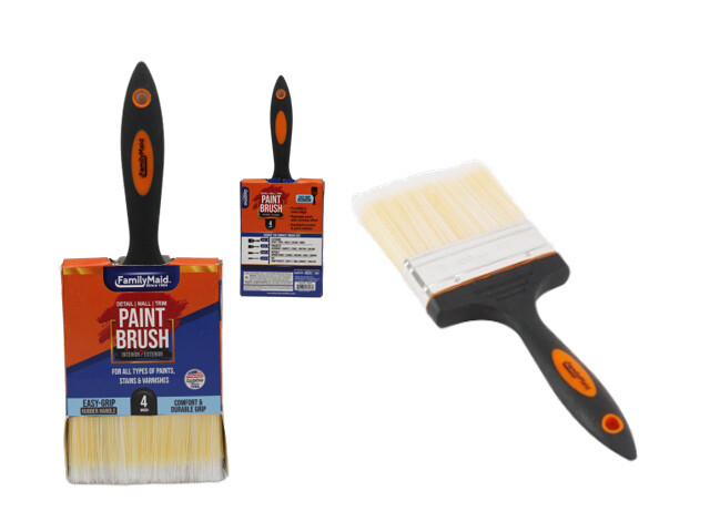 PAINT BRUSH 4&quot; RUBBER HANDLE