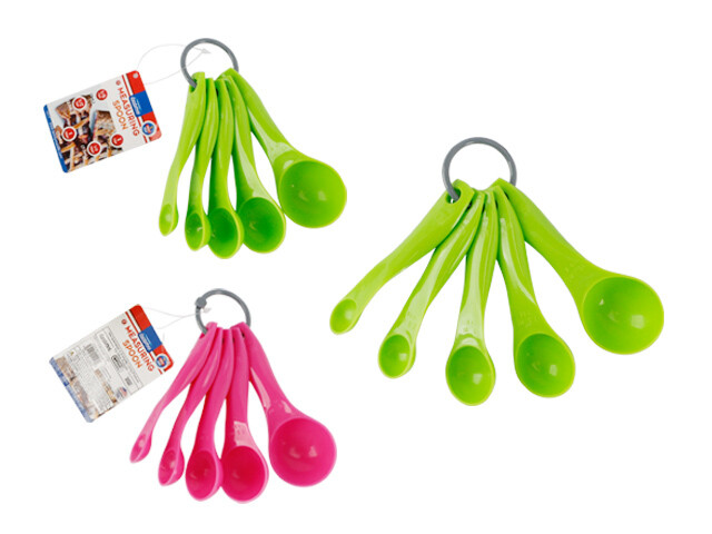 V MEASURING SPOONS 5PC. ASST CLR;