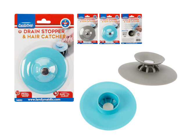 FLEXIBLE DRAIN STOPPER &amp; HAIR CATCHER 4”DIA