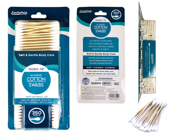 COTTON SWAB 350PC WOODEN