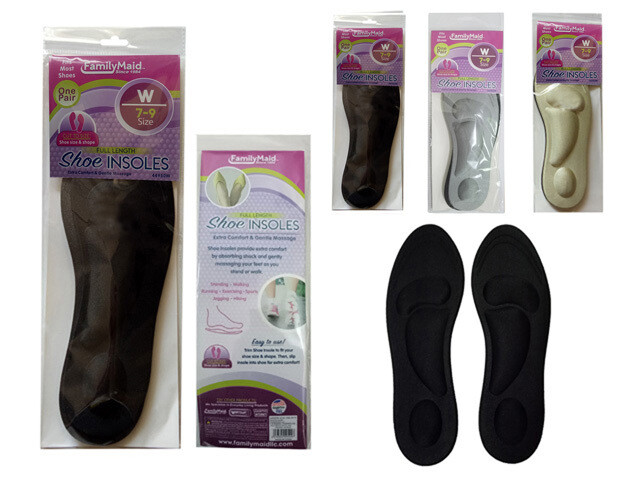 WOMEN&#39;S SHOE INSOLES SIZE 36-40 CUSHIONED 3ASST
