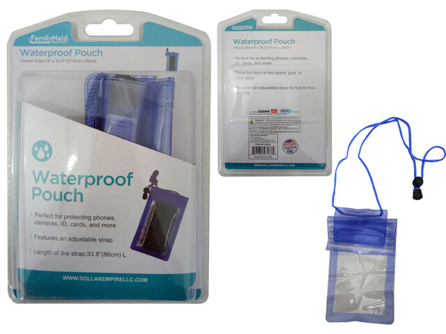 WATERPROOF POUCH 11.5 X 26CM W/ STRAP