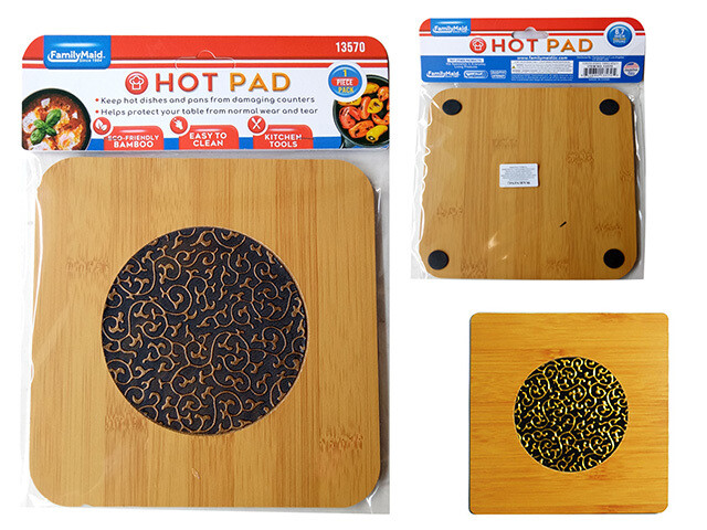 V HOT PAD SQ 6.7&quot;X6.7&quot; BAMBOO;