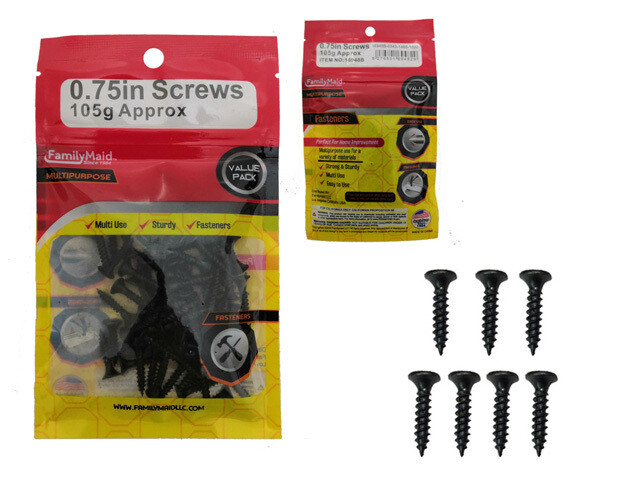 DRYWALL SCREWS 0.75&quot; (3.5 X 20MM) 105G BLACK