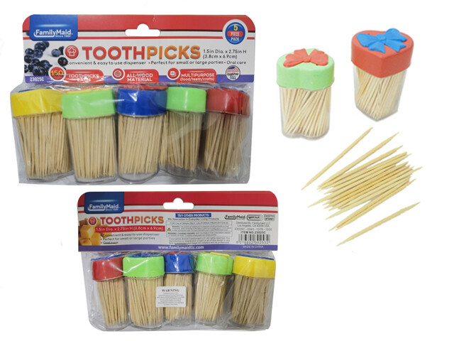 TOOTHPICK W/HEART 5PC; HC+OPP. 150PC EACH