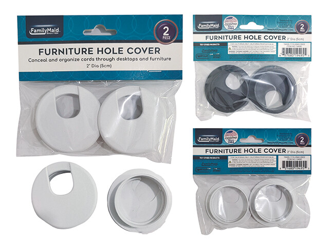 FURNITURE HOLE COVER 2PC 2&quot;DIA/5CM