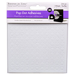 3D Pop Dots: 1/4" Round x264 Dual-Adhesive Foam Mount