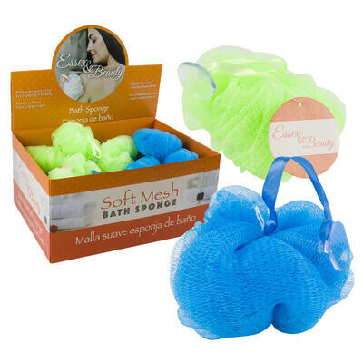 BATH SPONGE,4.25&quot; wSUCTION CUP