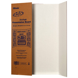 BAZIC 36&quot; X 48&quot; White Tri-Fold Corrugated Presentation Board