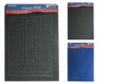 WELCOME MAT 15.7"X23.6" GREY BLUE RED