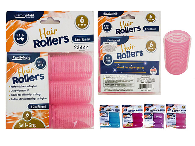 HAIR ROLLER CLING 6PC/SET 30M;PINK,BLUE,PURPLE, R