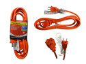 EXT CORD OUTDOOR 9FT 2 PRONG; ORANGE.