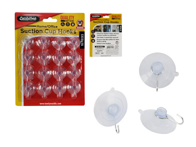 SUCTION HOOK 16PC 1.5&quot; DIA;