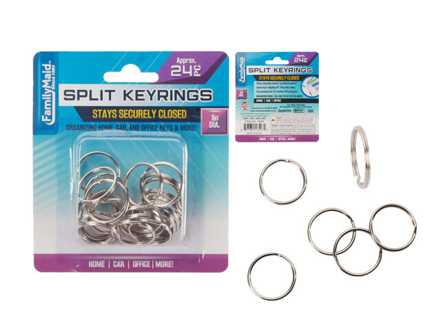 24 PC SPLIT KEYRINGS 1&quot;DIA / 25MM
