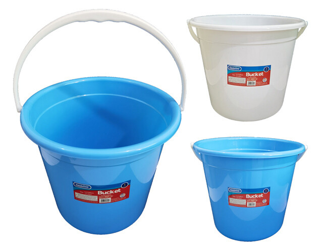 BUCKET PLAIN 12L ASST CLR