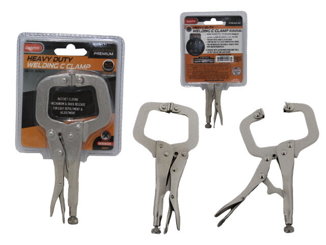 HEAVY DUTY WELDING C CLAMP 6.7&quot;L 1&quot;JAW WIDTH