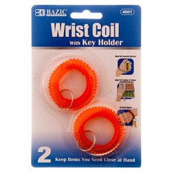 BAZIC Wrist Coil w/ Key Holder (2/Pack)