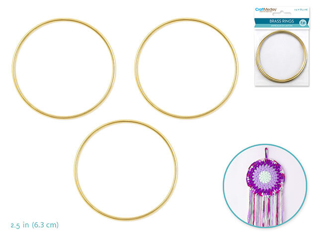 Brass Rings: 2.5&quot; Round x3