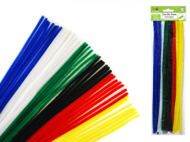 Chenille Stems: 6mmx30cm 40pk Pipe Cleaners