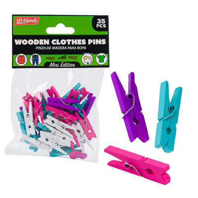 CLOTHES PINS,35pc MINI BIRCH M
