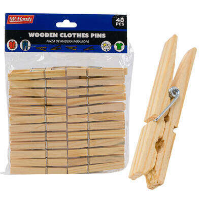 CLOTHES PINS,48pc WOOD