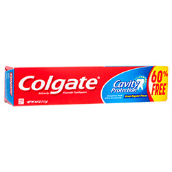 COLGATE 2.5 OZ + 60% ANTICAVITY TOOTHPASTE