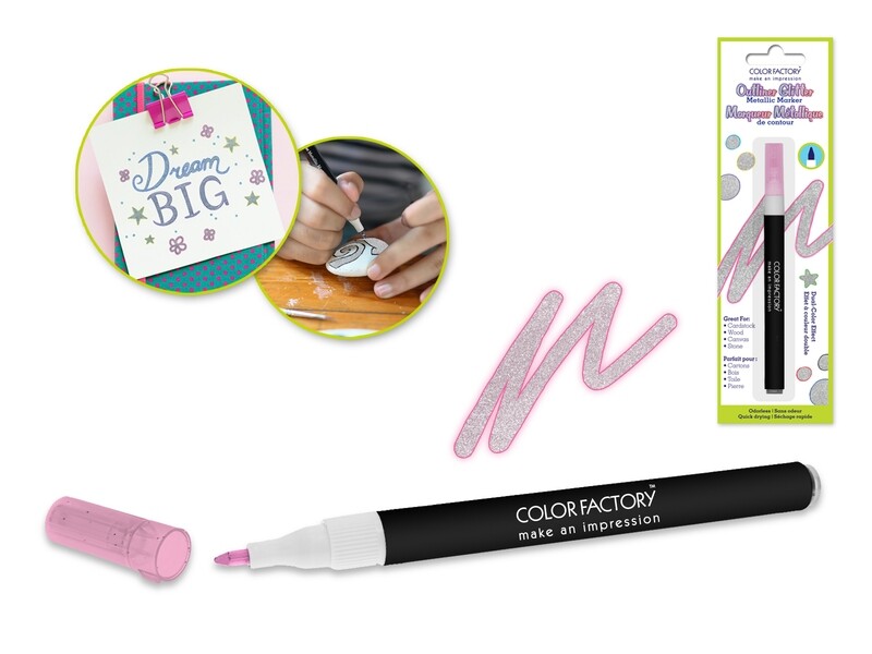 Color Factory: Outliner Glitter Metallic Marker Permanent 1.8g