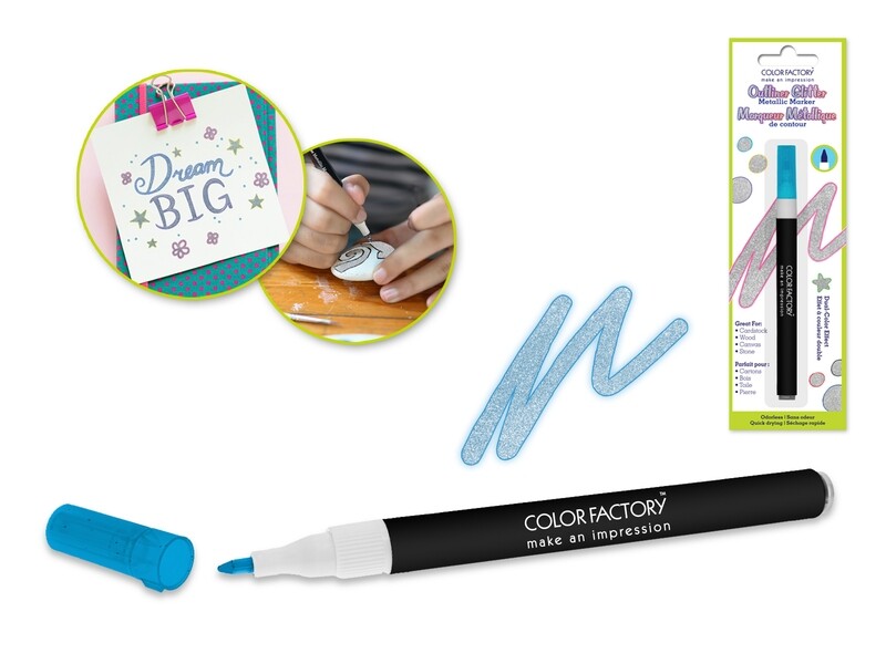 Color Factory: Outliner Glitter Metallic Marker Permanent