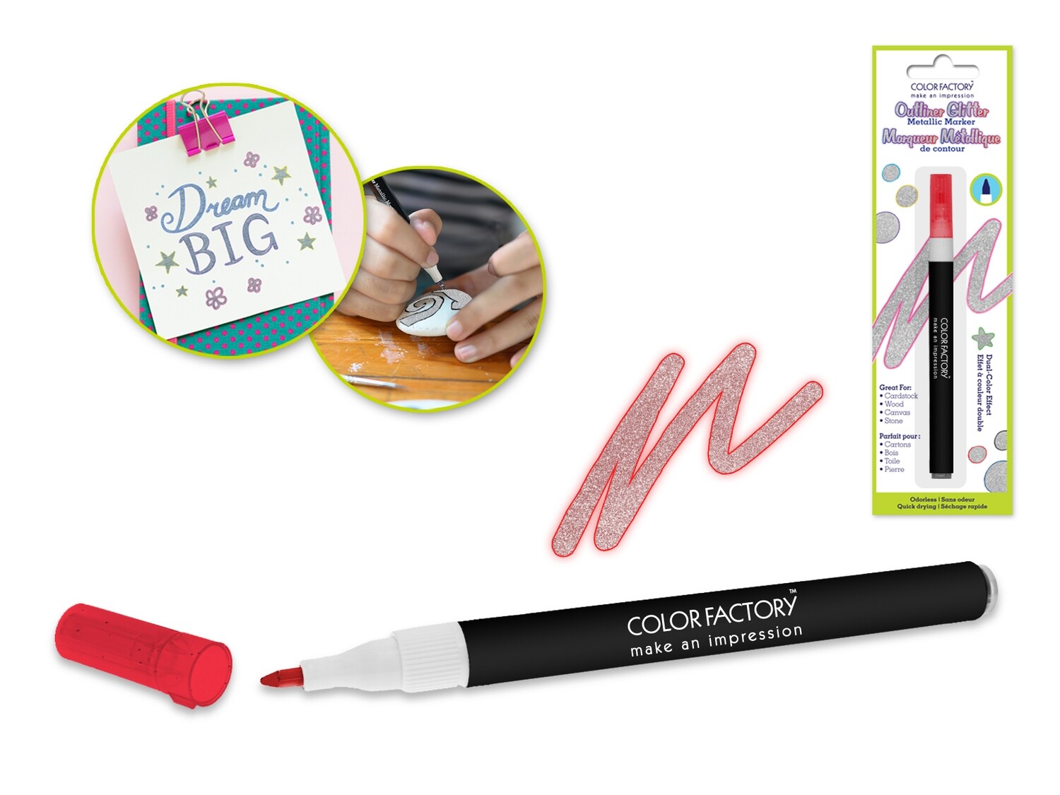 Color Factory: Outliner Glitter Metallic Marker Perm