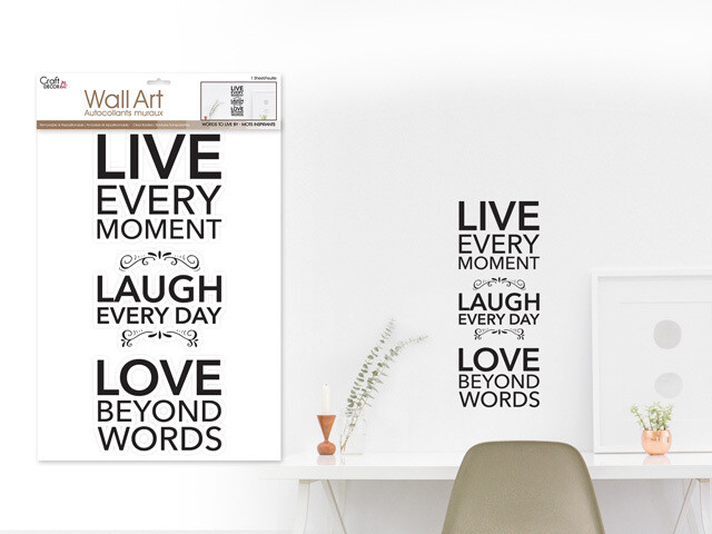 Craft Decor: 11.8"x15.75" 'Words To Live By..' wallart