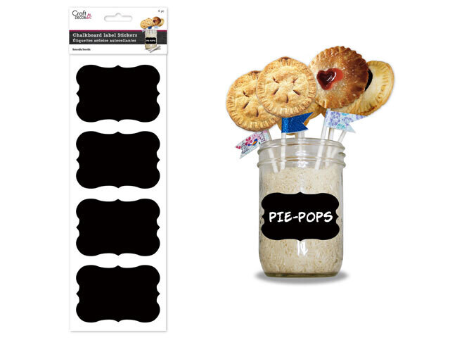 Craft Decor: 2.5&quot;x3.75&quot; Chalkboard Label Sticker x4