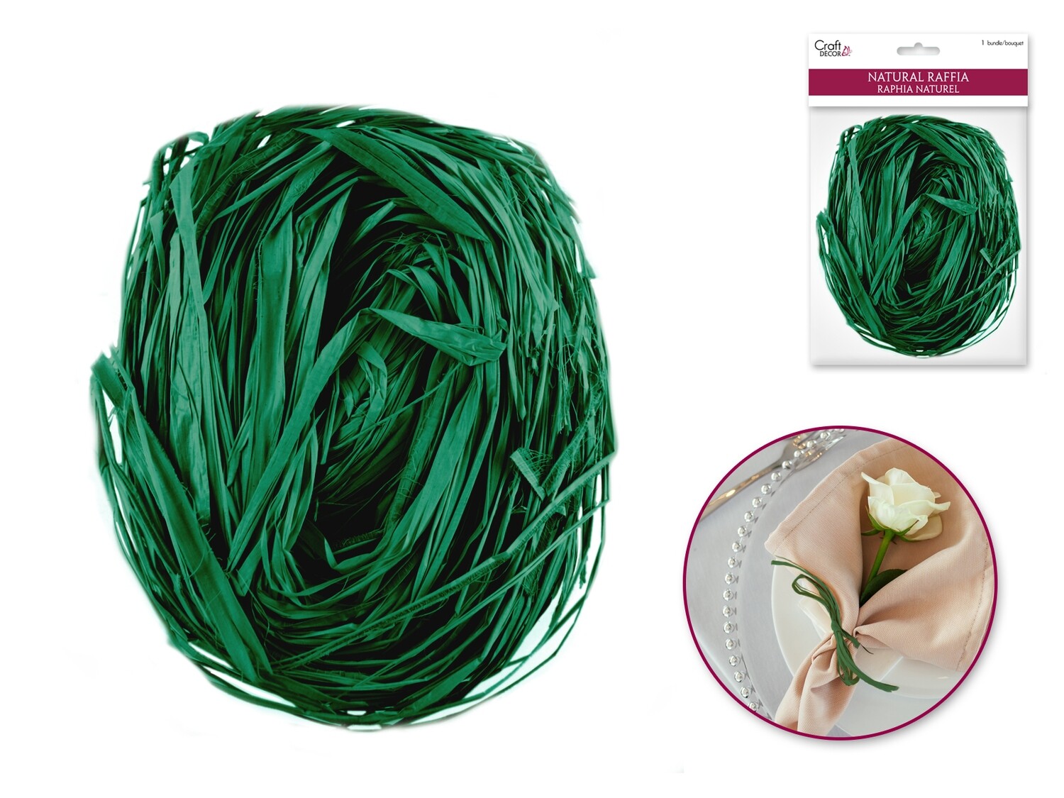 Craft Decor: 2oz Raffia Colored