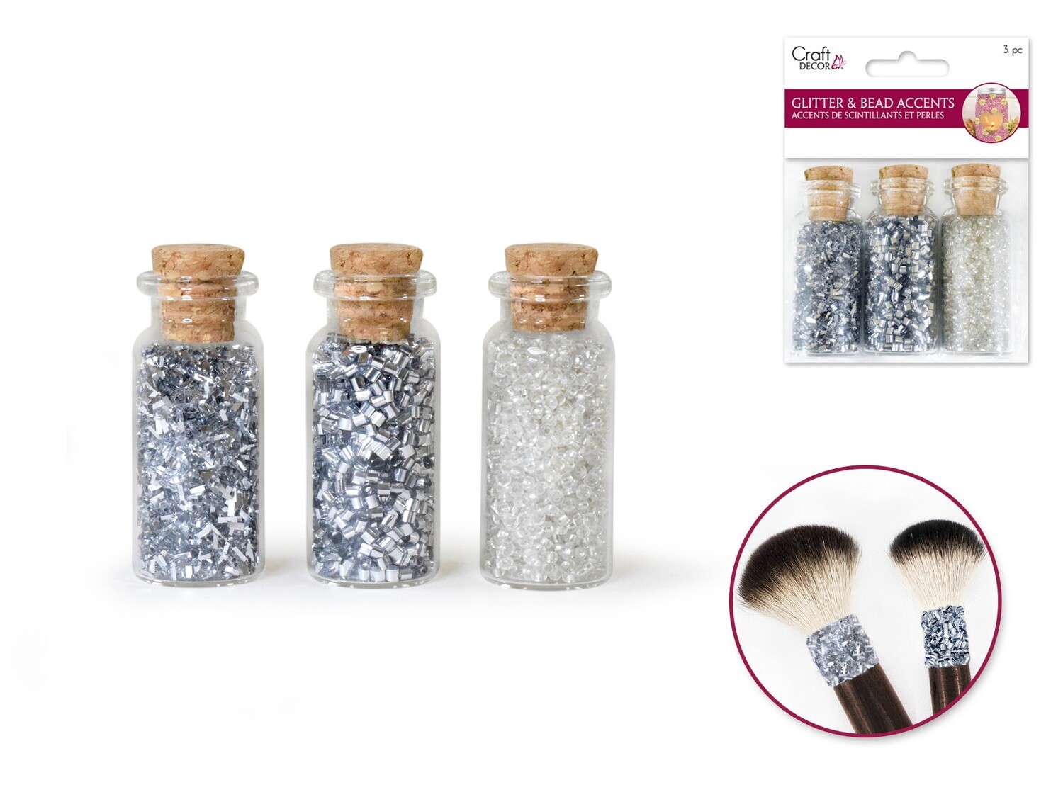 Craft Décor: Glitter &amp; Seed Bead Accent Vials 3X