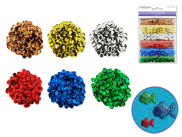 Craft Medley: 6mm Cup Sequins 24g Multi-Pack