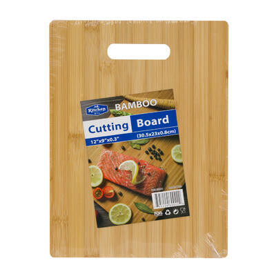 CUTTING BOARD,12&quot; X 9&quot; BAMBOO