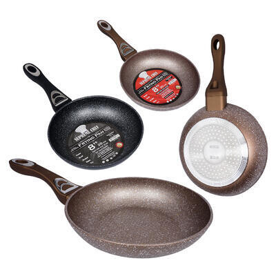 FRY PAN,8&quot; 3.5mm RNDwHNDL AST