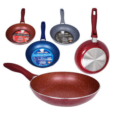 FRY PAN,8&quot; 2.5mm RNDwHNDL3 AST