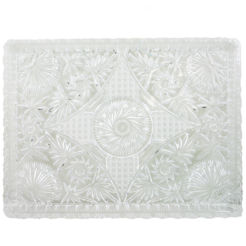 GourmetPlasticRectTrayCrystalCut