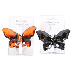 HAIR CLIP BUTTERFLY ASST DARK COLORS #H1971
