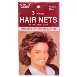 HAIR NET 3PC BLACK #JJ-1167