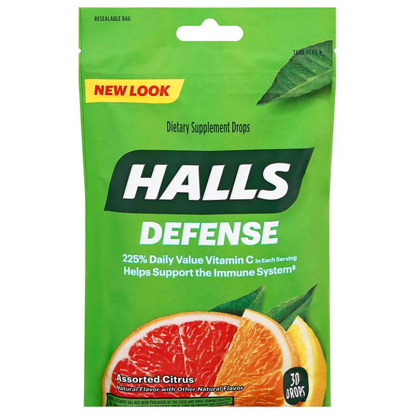 Halls-DefenseVitC Drops/14ct
