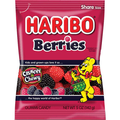 HARIBO BERRIES PEG BAG 5Z 12CT