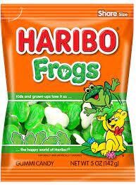 HARIBO GUMMI FROG PEG BAG 5Z12CT