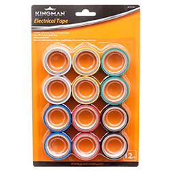 KINGMAN ELECTRICAL TAPE 12PC