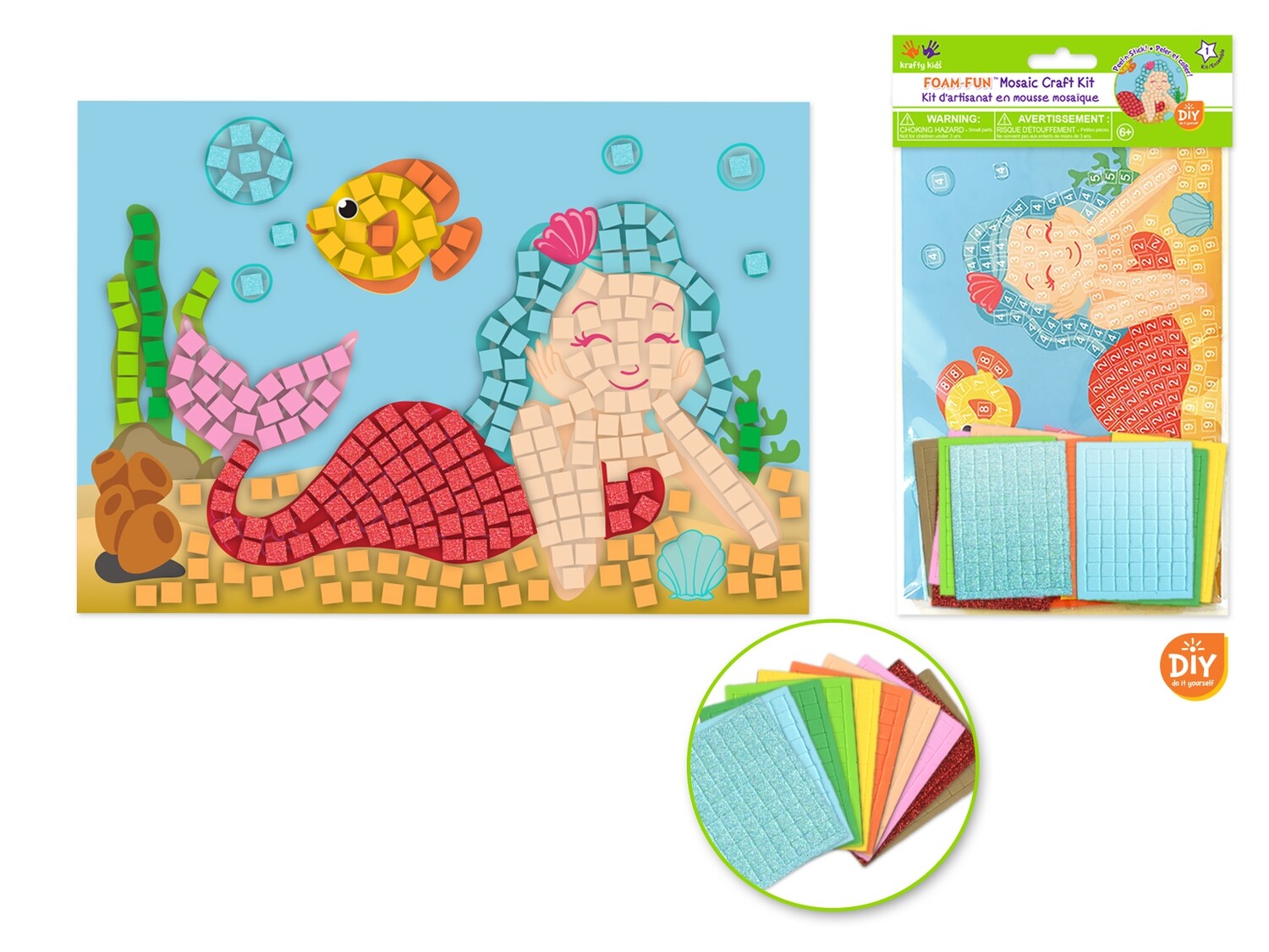 Krafty Kids Kit: DIY Foam Mosaic Kit