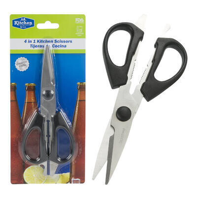 KITCHEN SCISSORS, 8.25&quot; SS BLK