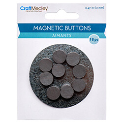 Magnetic Buttons: 12mm 18pcs/pk On Mirror