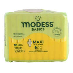 MODESS MAXI PAD REGULAR 10 CT