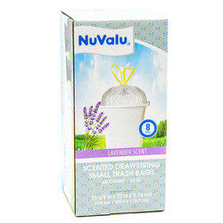 NUVALU SCENTED DRAWSTRING SMALL TRASH BAG 8GAL 60CT